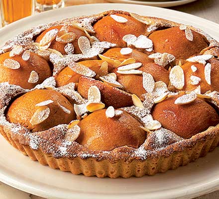 Peach & almond tart
