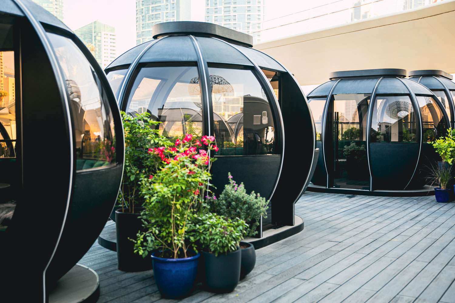 Indulge in PanAsian cuisine in private pods at The Pods, Bluewaters